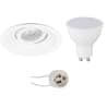 LED Spot 4W Kantelbaar Inbouw GU10 3000K Mat Wit Lichtbronnen