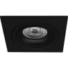 HLW LED Kantelbare 6W LED Spot Set - Inbouw Vierkante Spot Mat Zwart, Warm Wit
