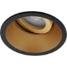 kantelbare LED inbouwspot 6W mat zwart met gouden rand 440 lumen 6400K GU10 fitting