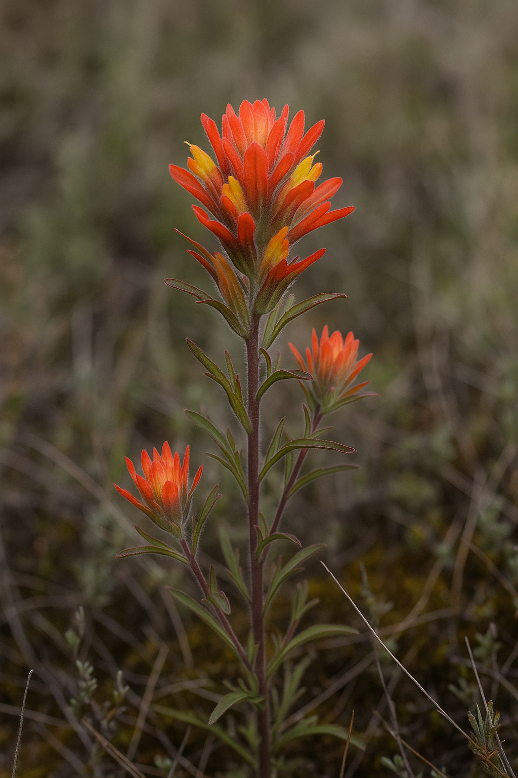 Castilleja californica field-guide illustration