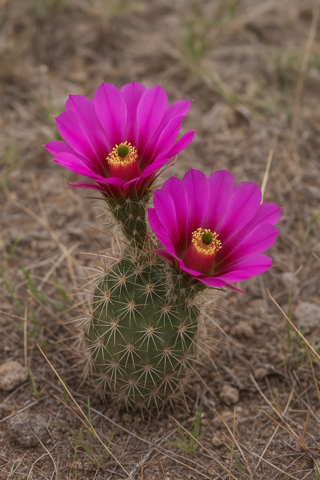 Fendler hedgehog cactus field-guide illustration