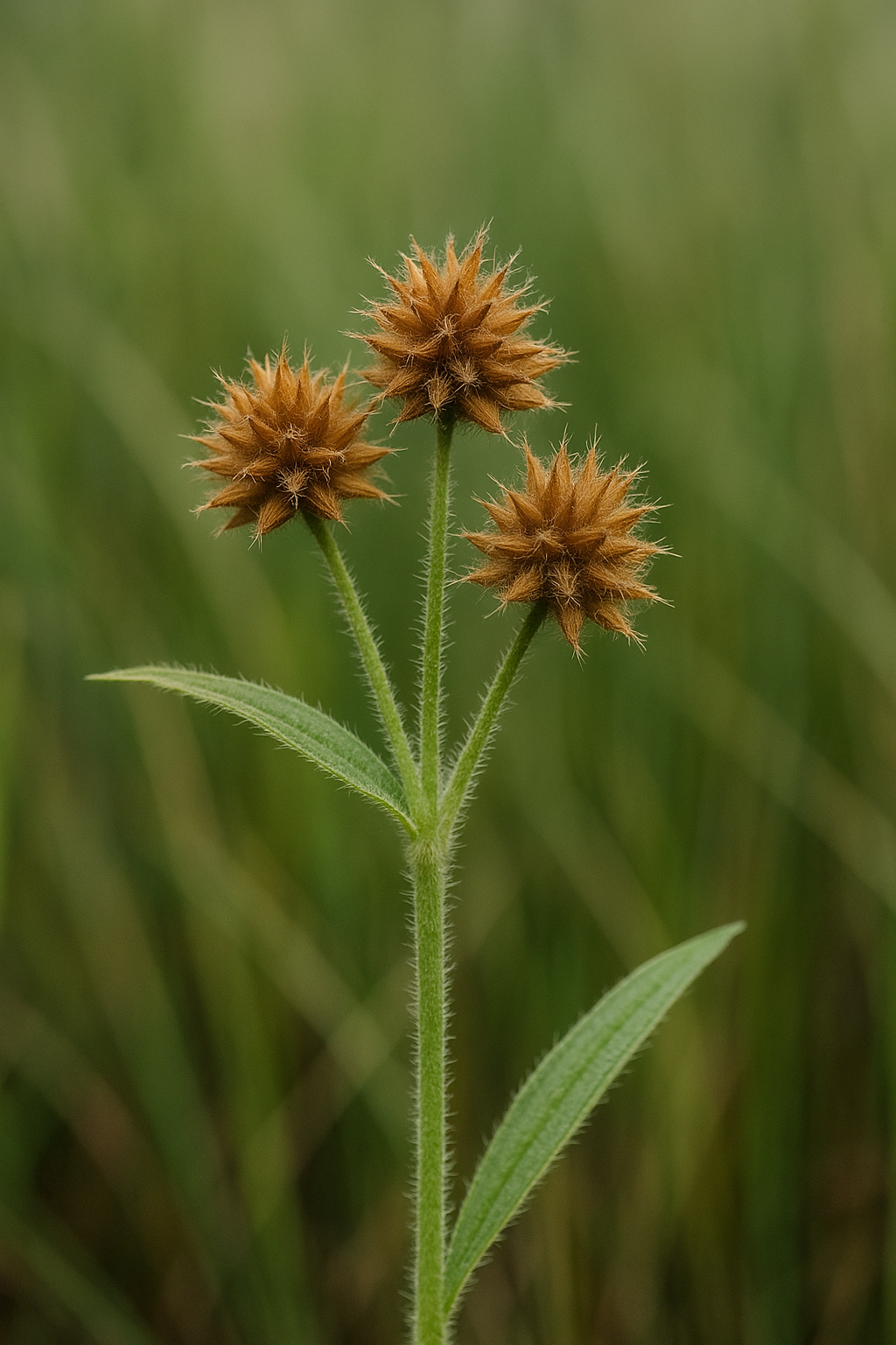hairy umbrella-sedge field-guide illustration