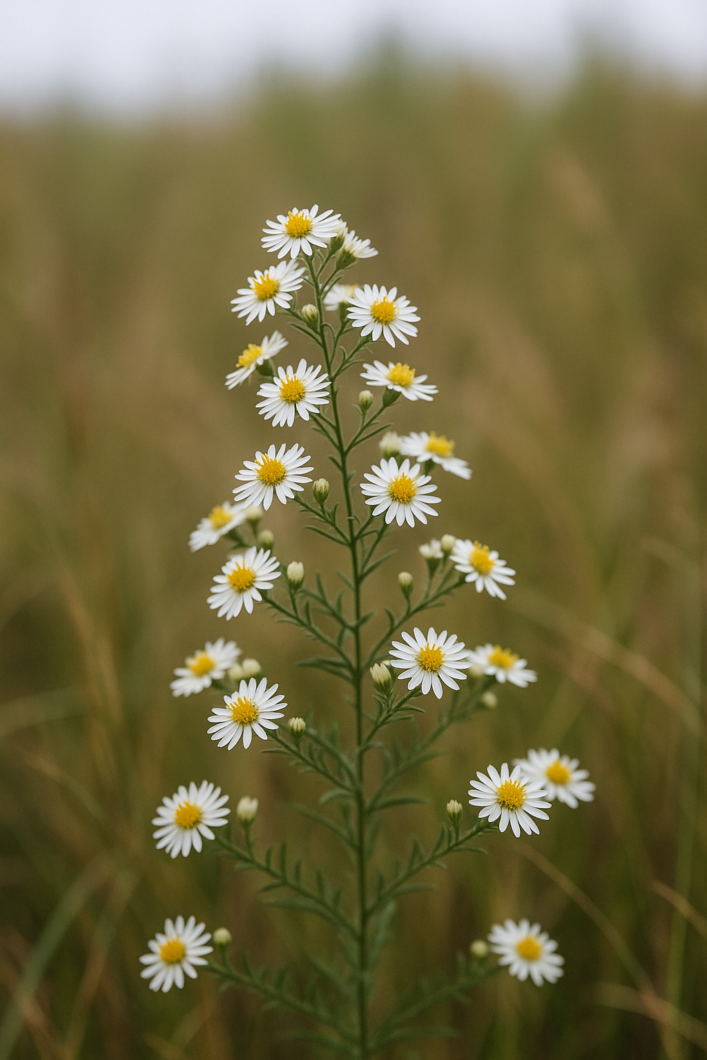 white heath aster field-guide illustration