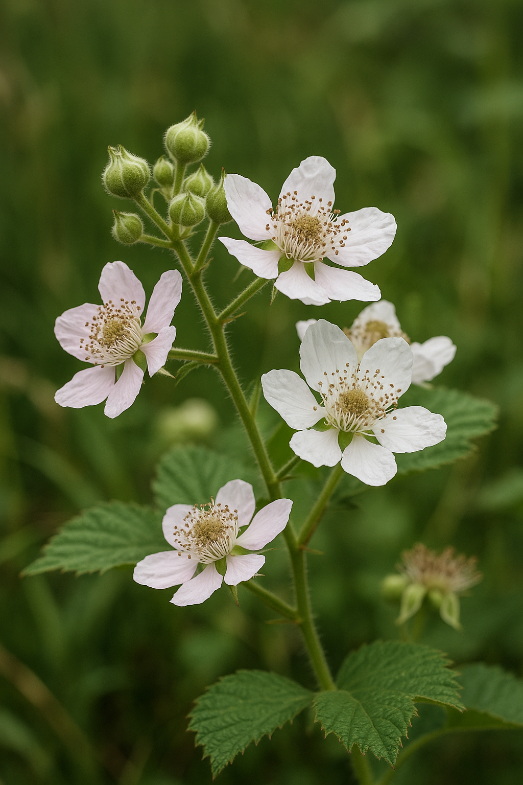 Great Britain blackberry field-guide illustration