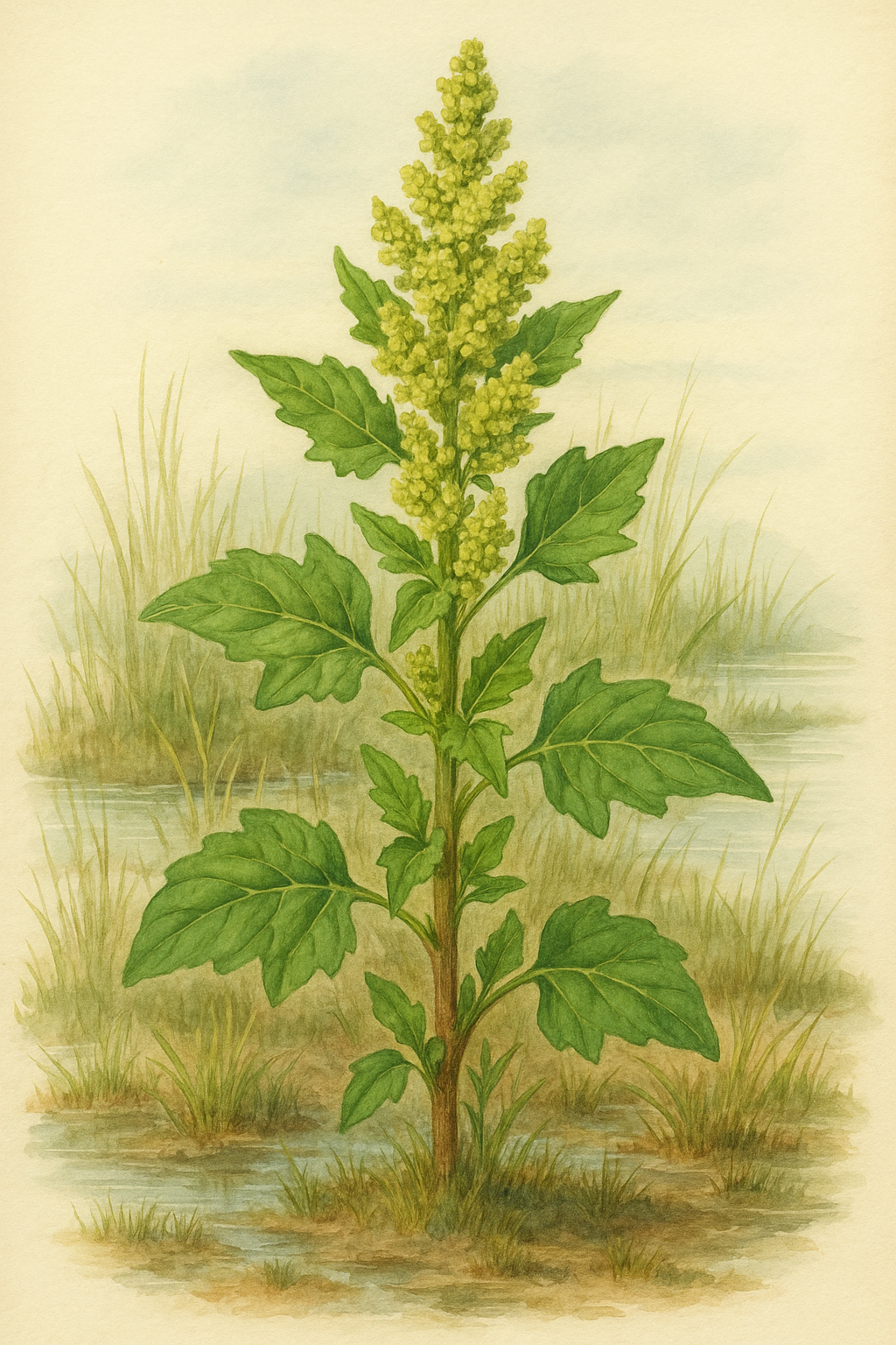 marshland goosefoot field-guide illustration