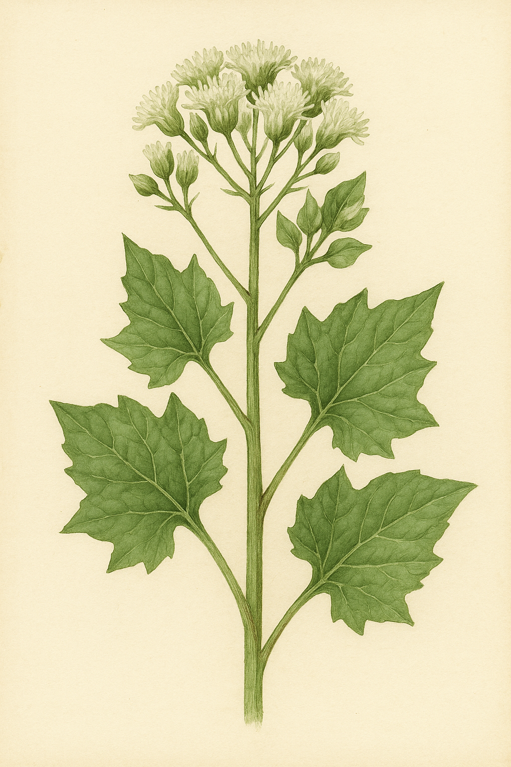 pale Indian plantain field-guide illustration