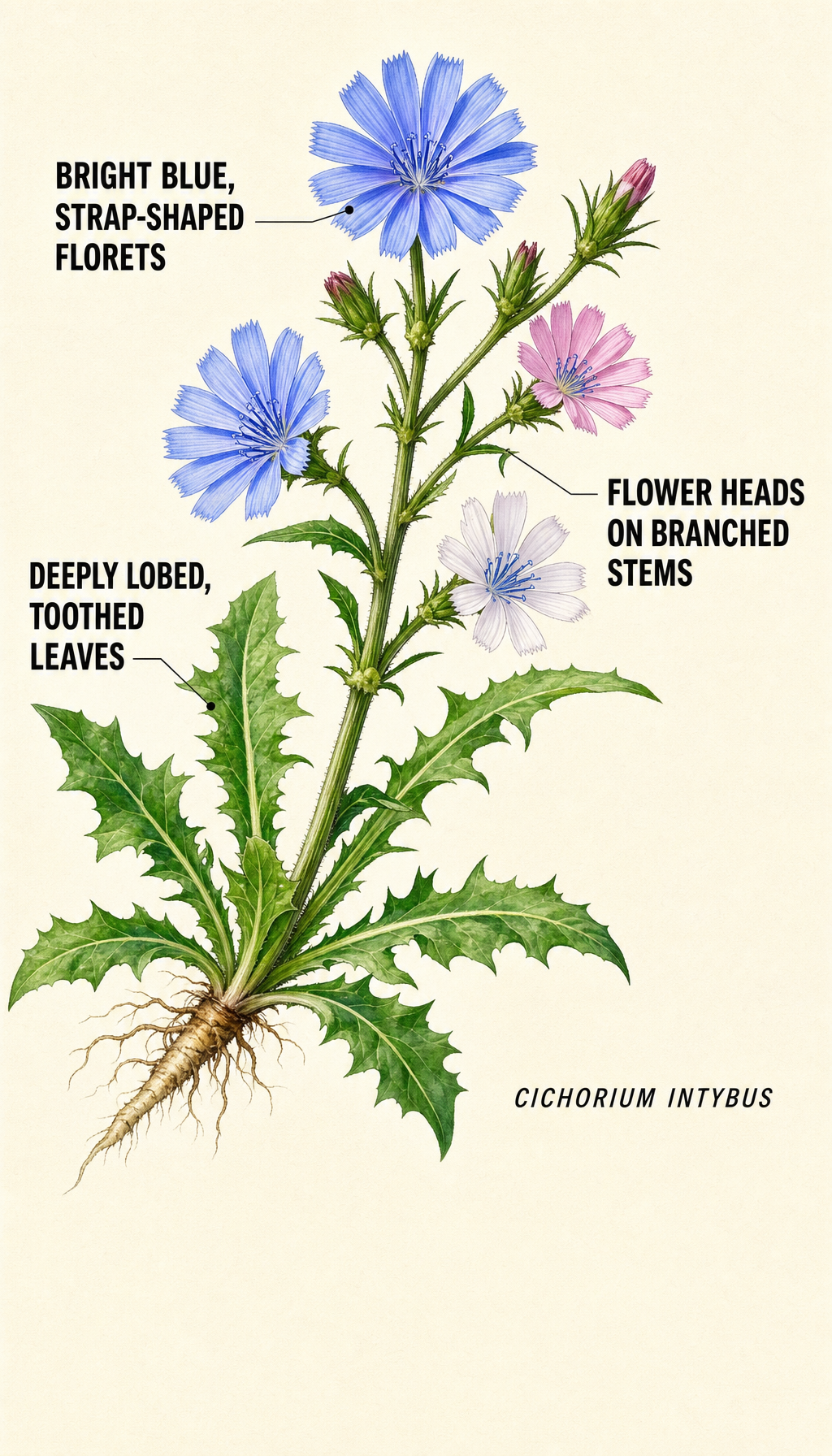 chicory field-guide illustration