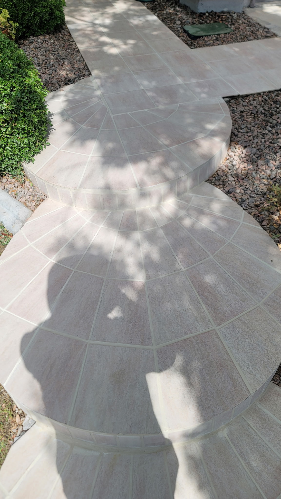 After pool deck paver cleaning and sealing - refreshed stone pool deck pavers Las Vegas