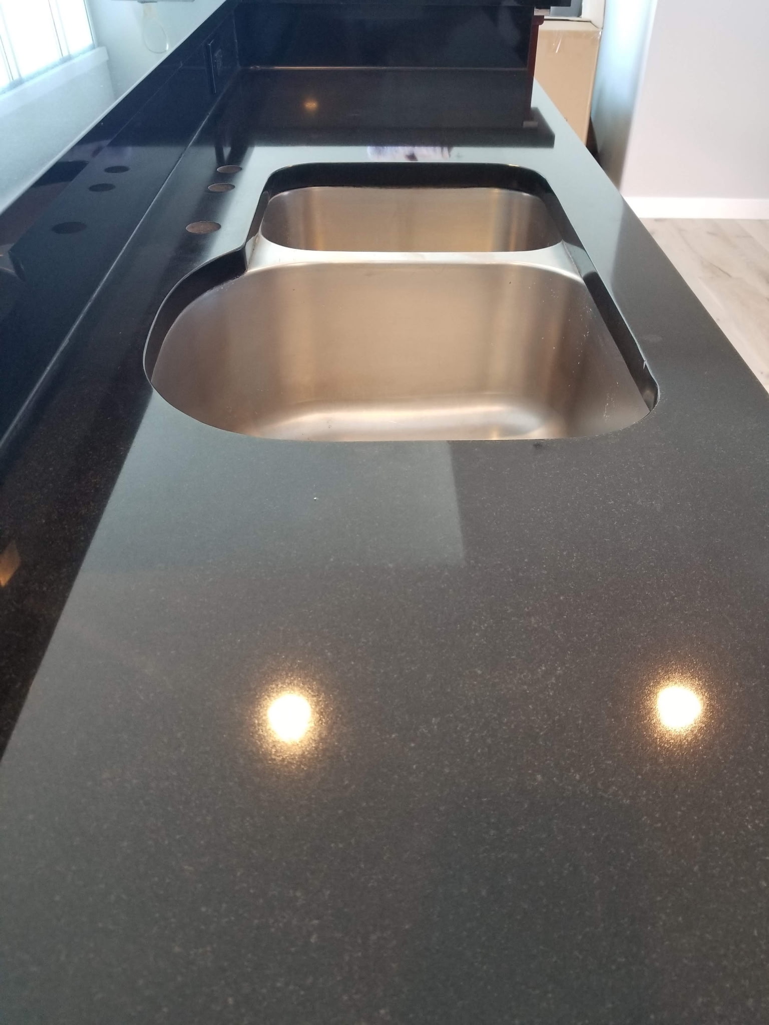 After granite countertop polishing and sealing - smooth kitchen granite countertop Las Vegas