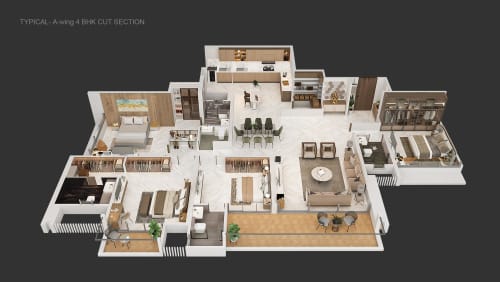 3 BHK Floor Plan – 1170 sq.ft. at Aswani Magnus Pimple Saudagar