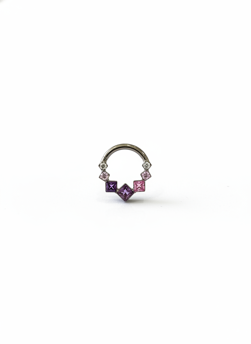 3 Gemas Morado Rosa Plateado - Imagen 1