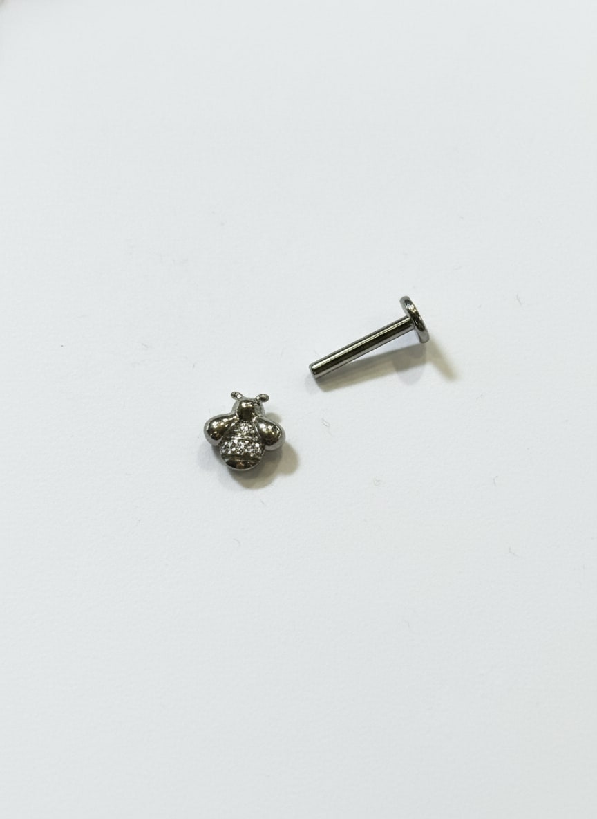 Labret Abejita Plateado - Imagen 1
