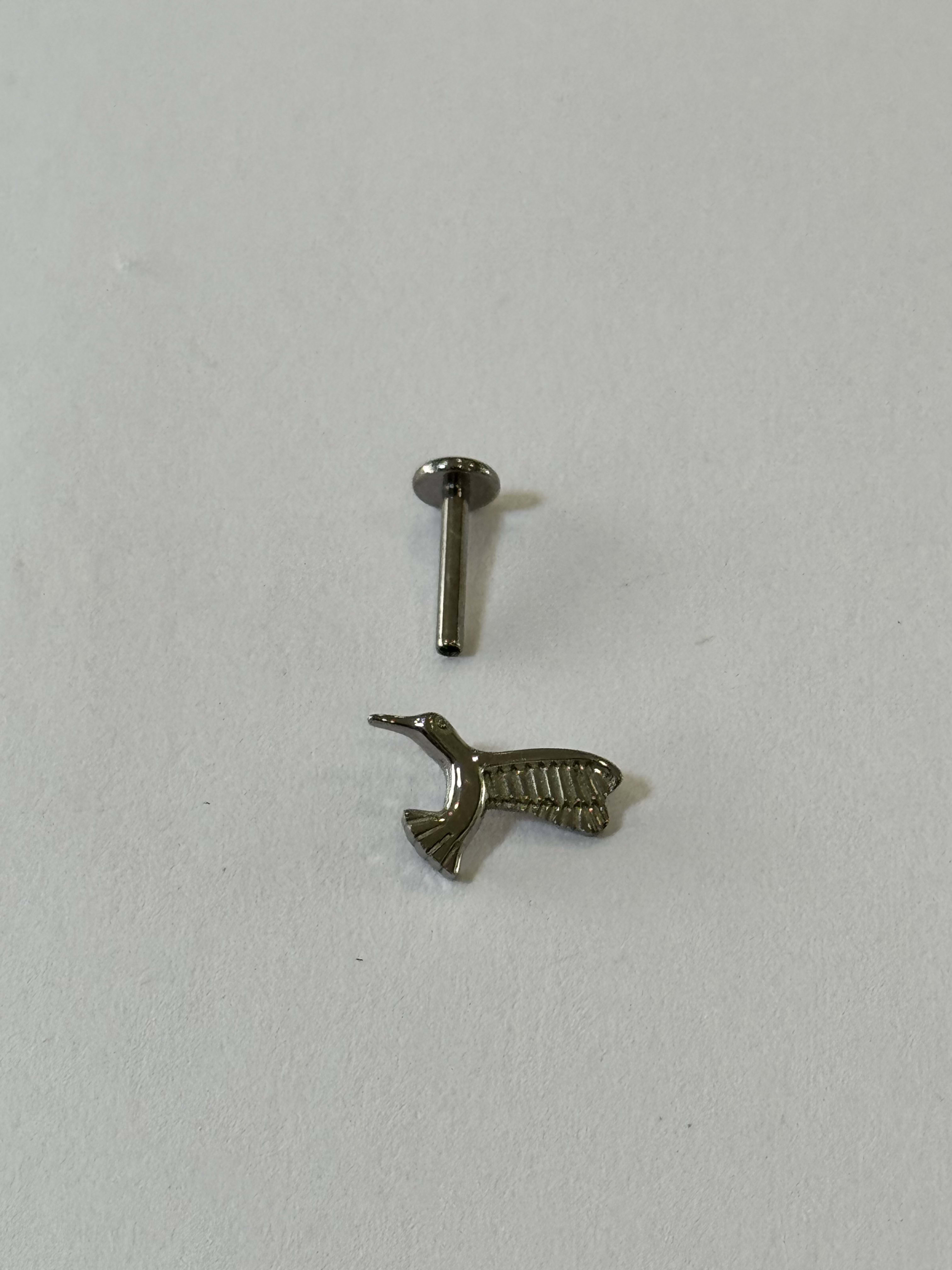 Labret Colibrí Plateado