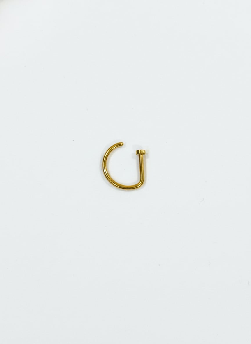 Labret Medio Circulo Dorado Plateado Por Separado