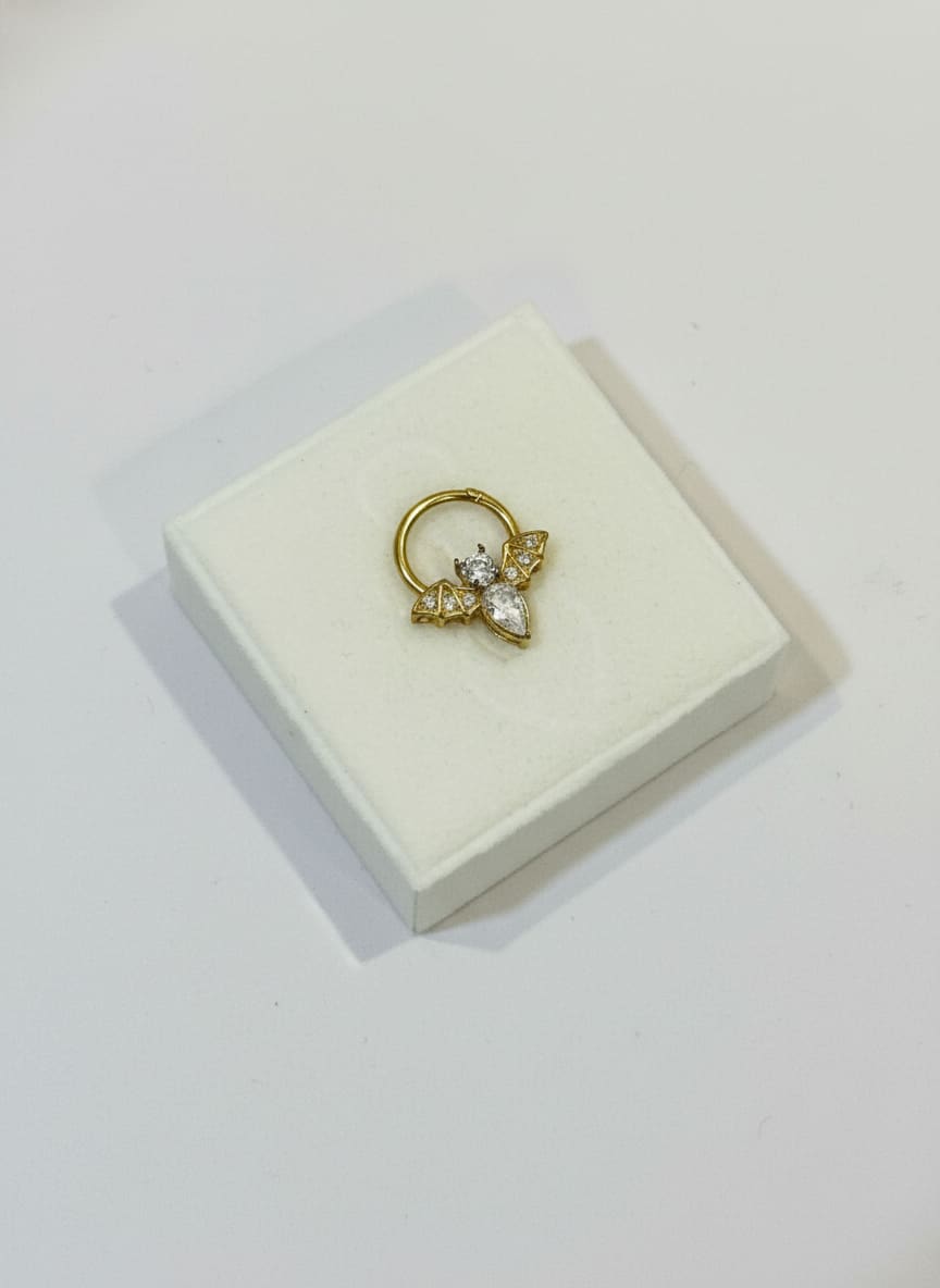 Labret Murcielago Gemas Dorado