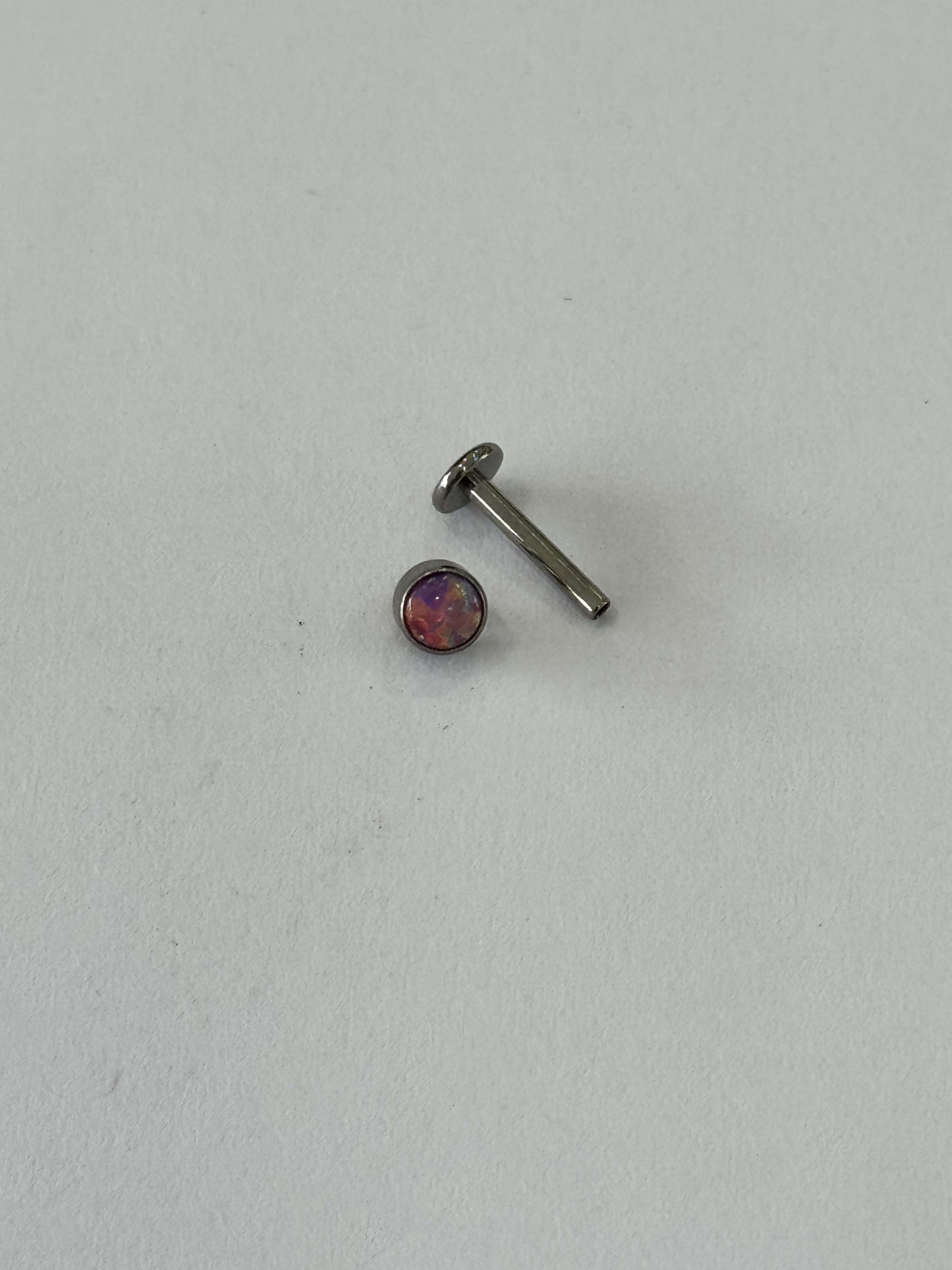Labret Opalo Plateado