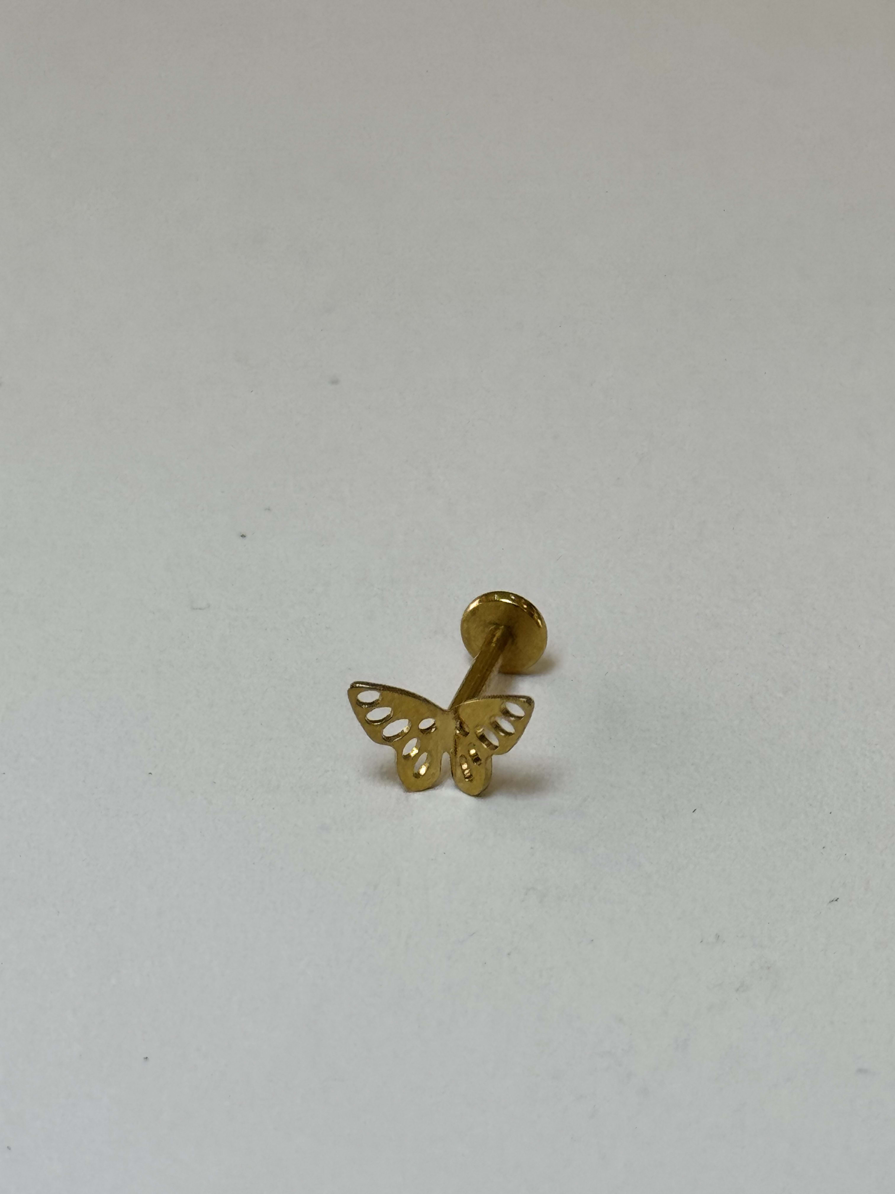 Labret Mariposa Dorada