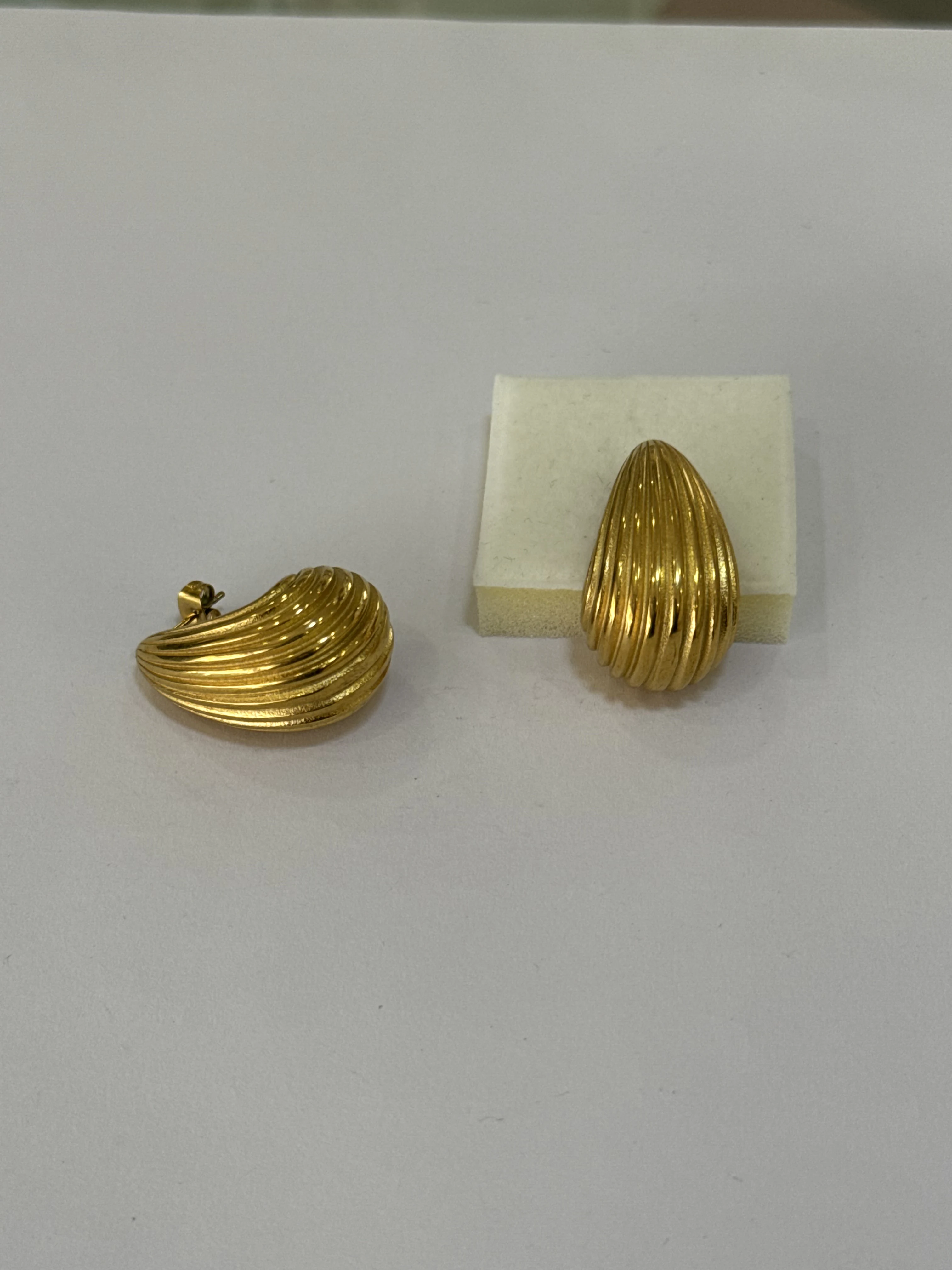 Aretes Acero Inoxidable 18k - 92