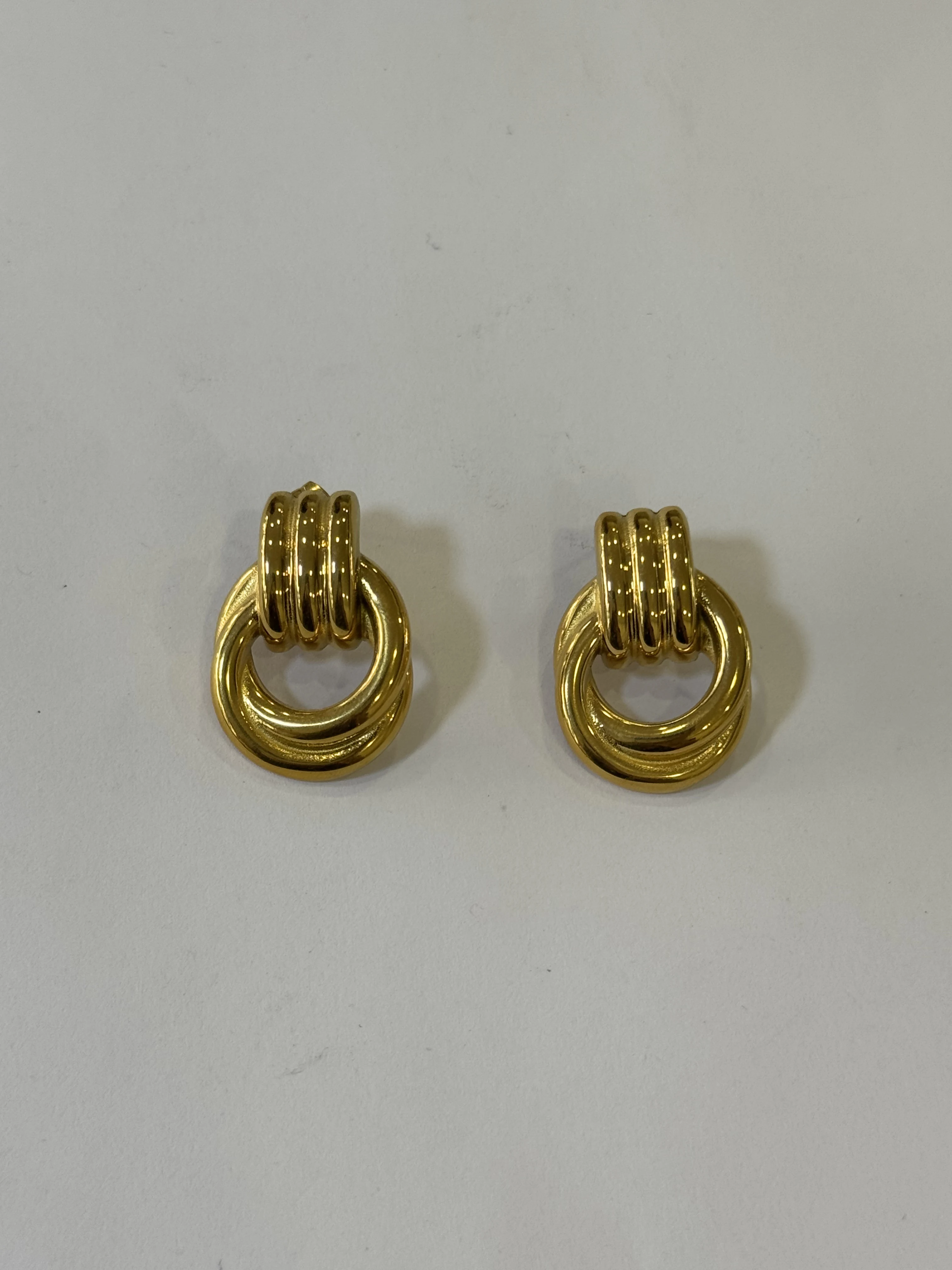 Aretes Acero Inoxidable 18k - 62