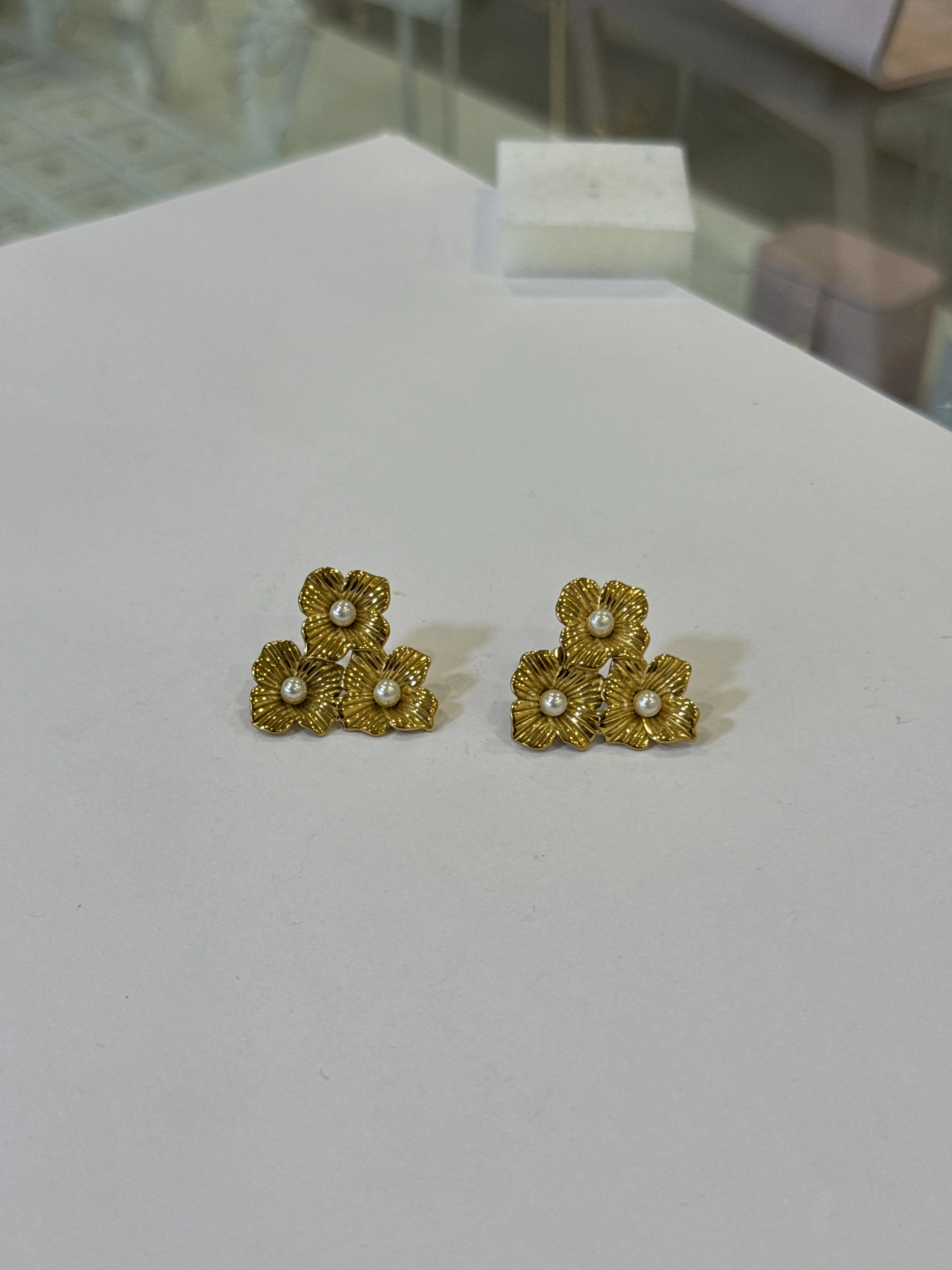Aretes Acero Inoxidable 18k - 17