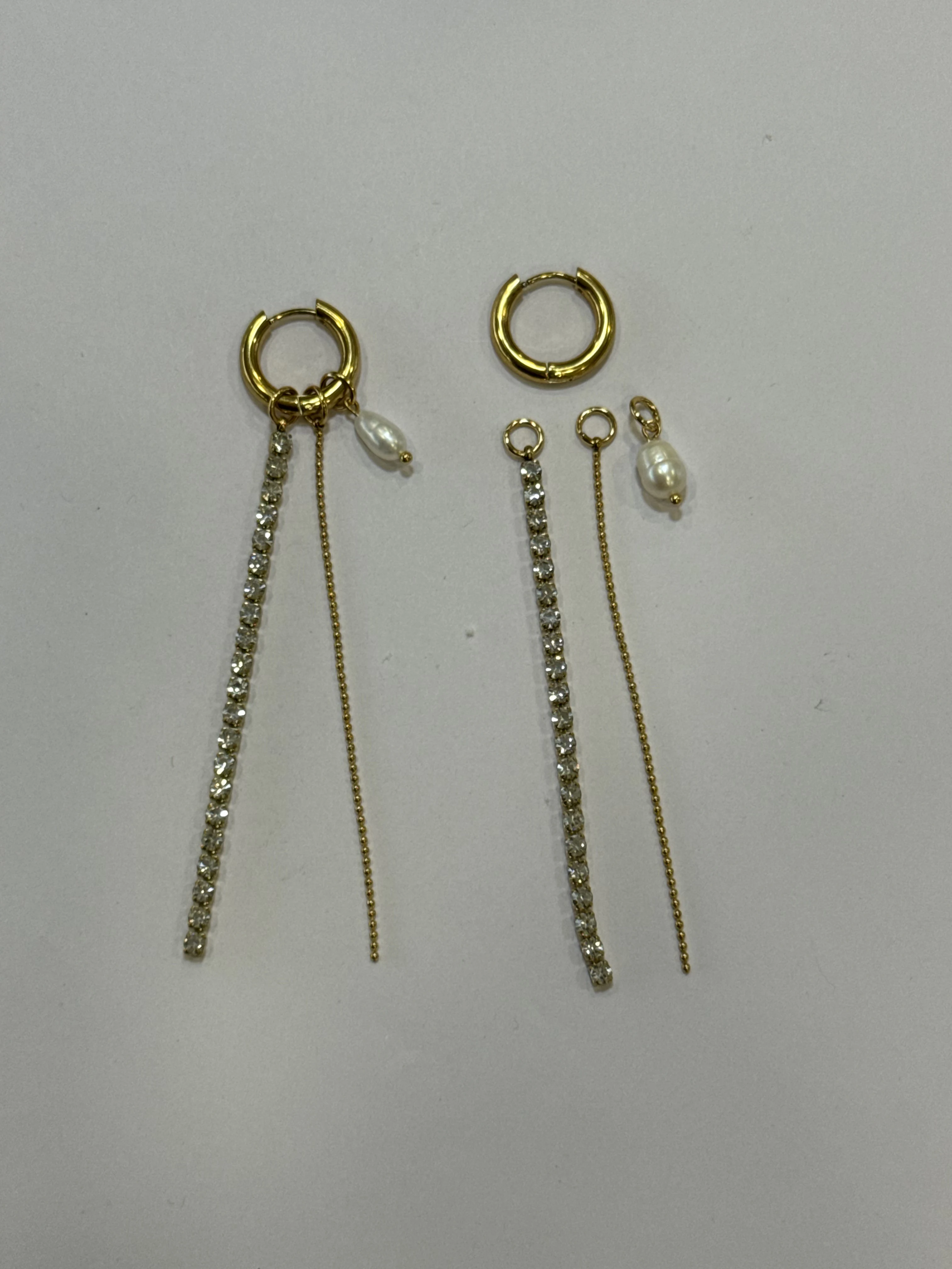 Aretes Acero Inoxidable 18k - 12