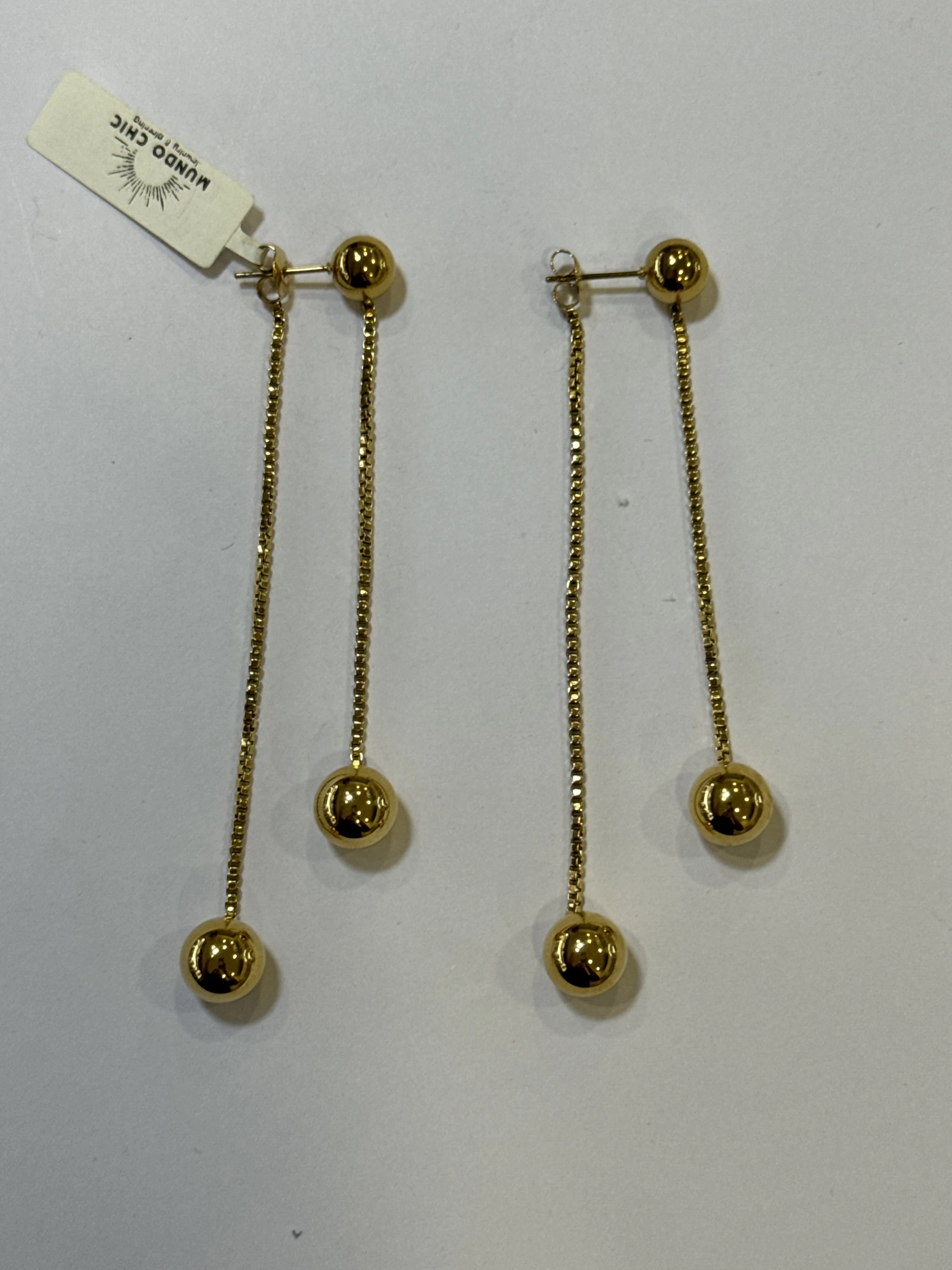 Aretes Acero Inoxidable 18k - 9