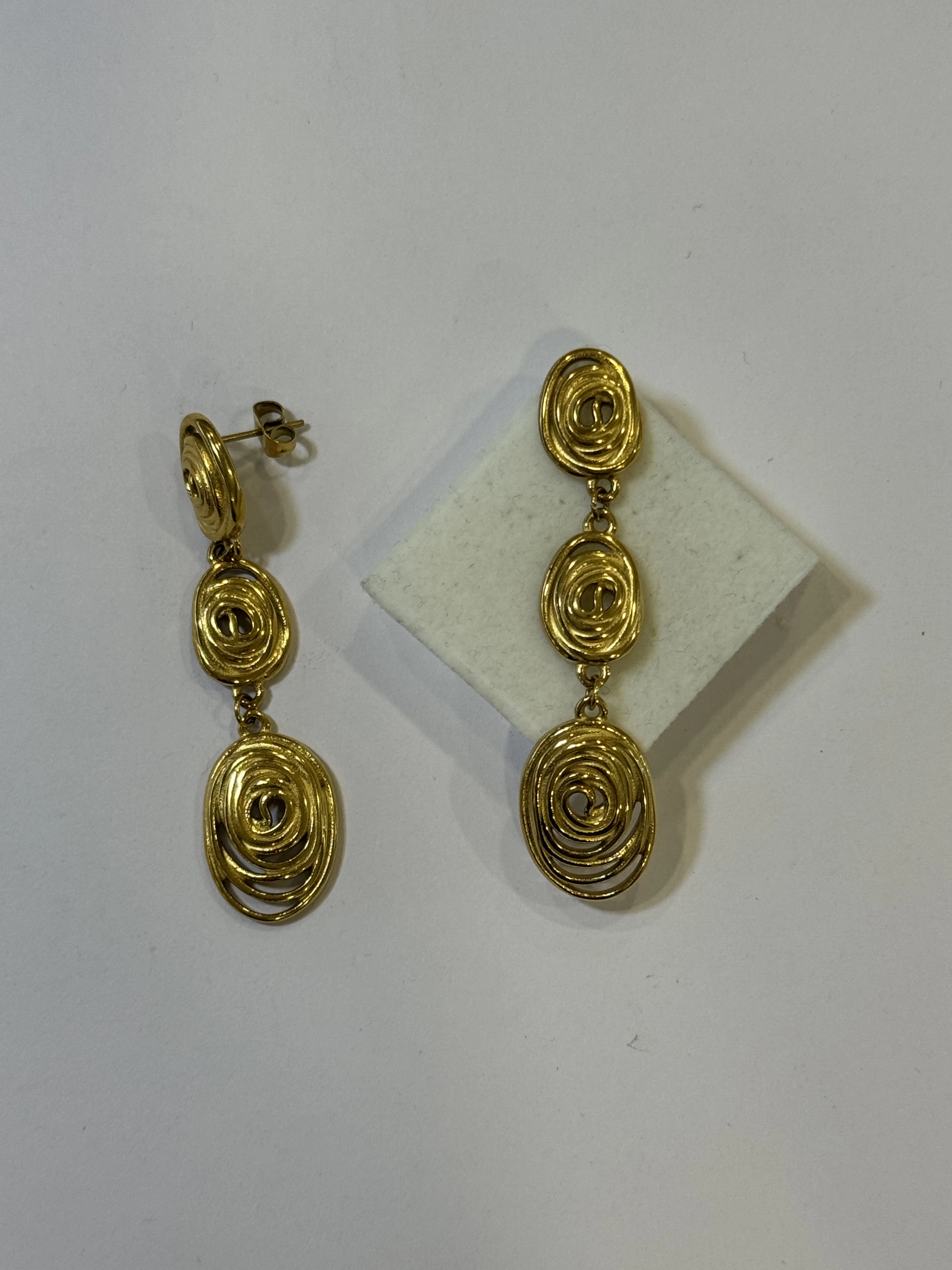 Aretes Acero Inoxidable 18k - 4