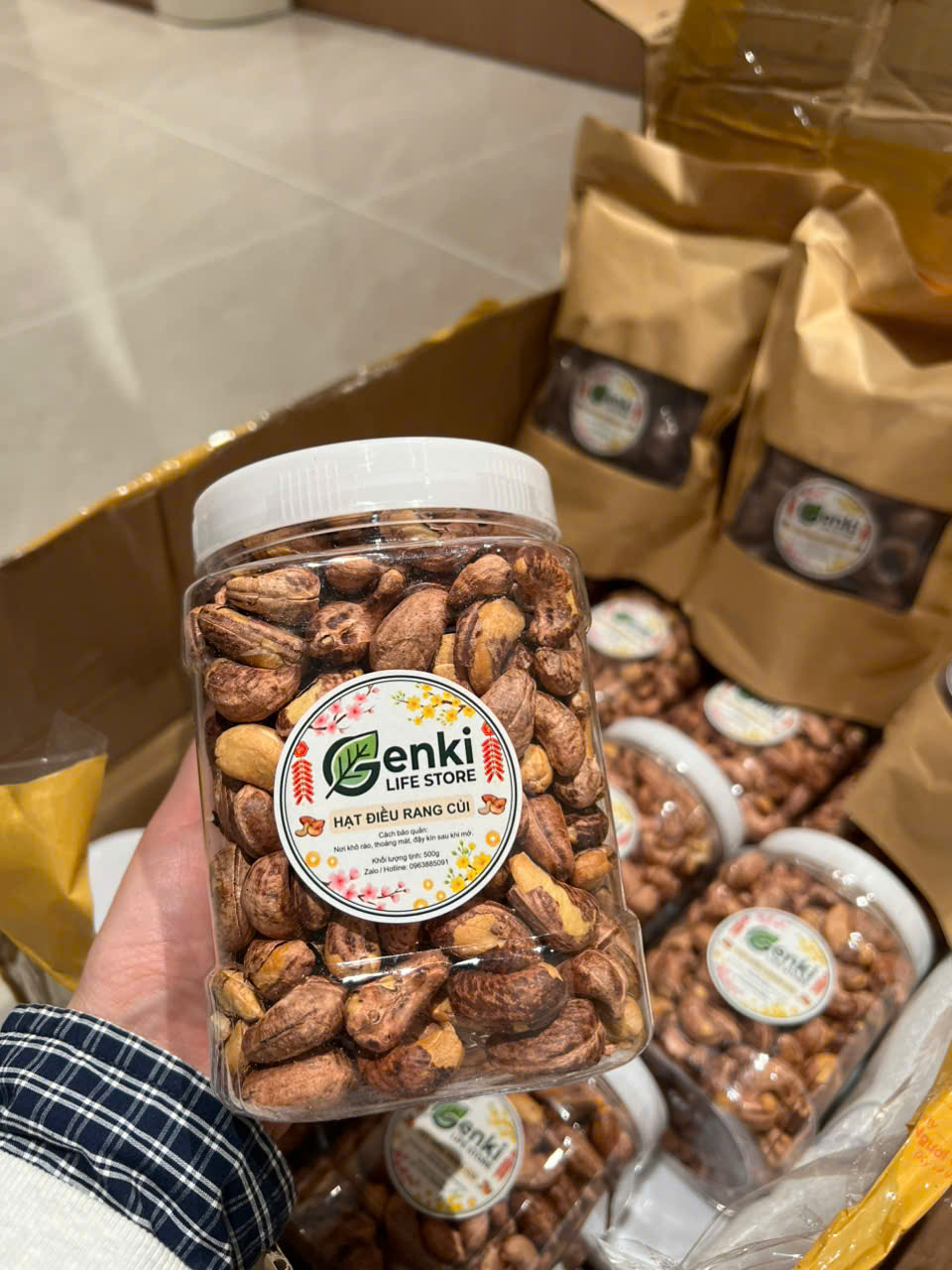 Hạt điều 100% rang củi