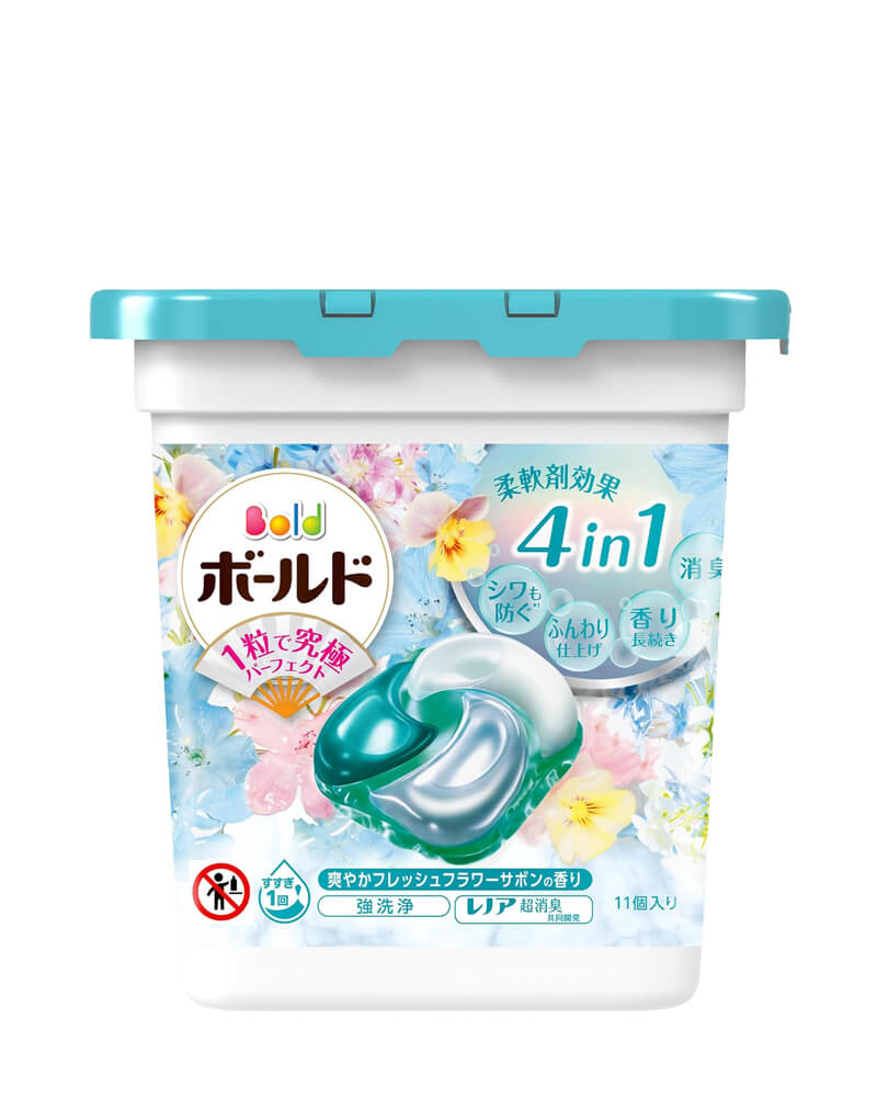 VIÊN GIẶT XẢ BOLD GEL BALL 4D P&G HƯƠNG HOA TƯƠI MÁT HỘP 11 VIÊN