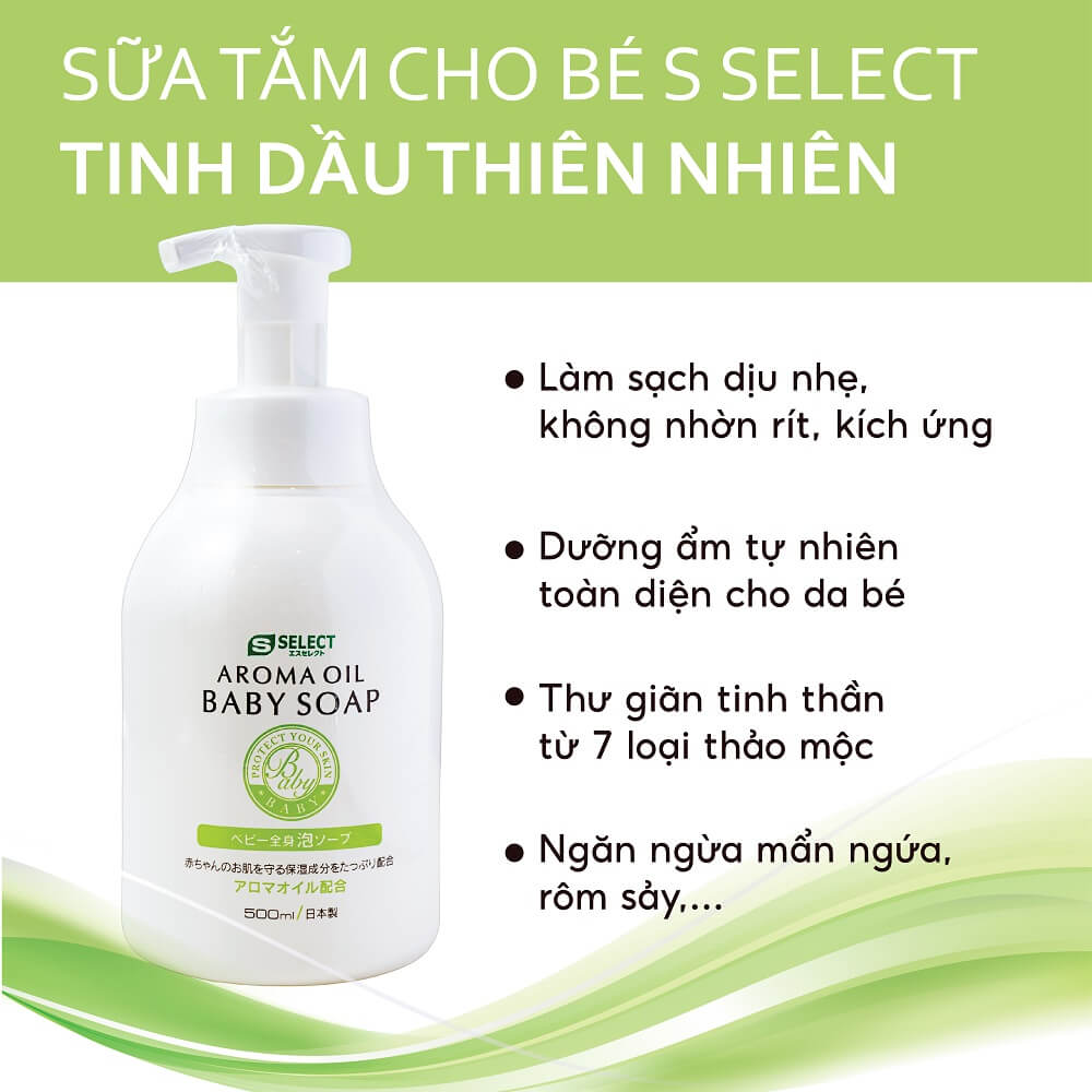 SỮA TẮM TINH DẦU THƠM THIÊN NHIÊN CHO BÉ S SELECT