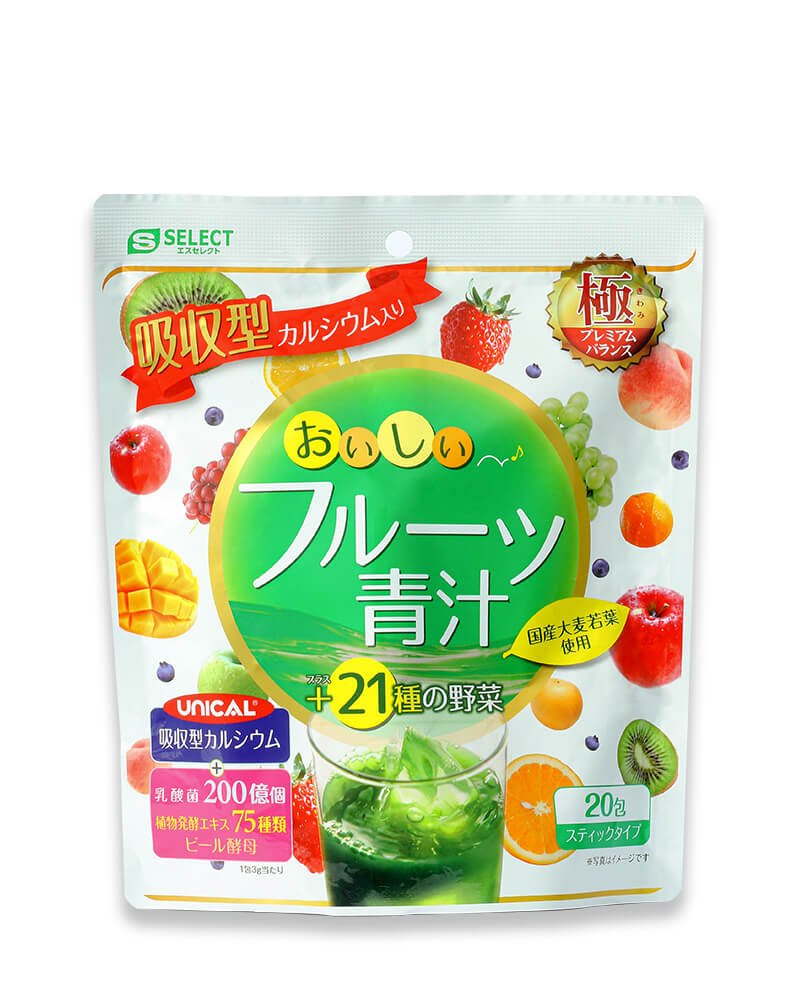 BỘT LÁ ĐẠI MẠCH NON, RAU XANH VÀ TRÁI CÂY S SELECT (TÚI 20 GÓI )