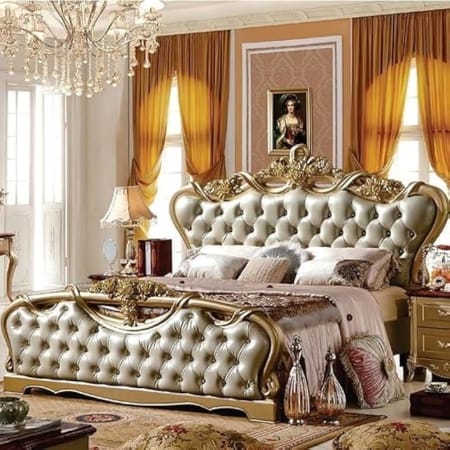 Wooden King Size Bed with Luxury Comfortable