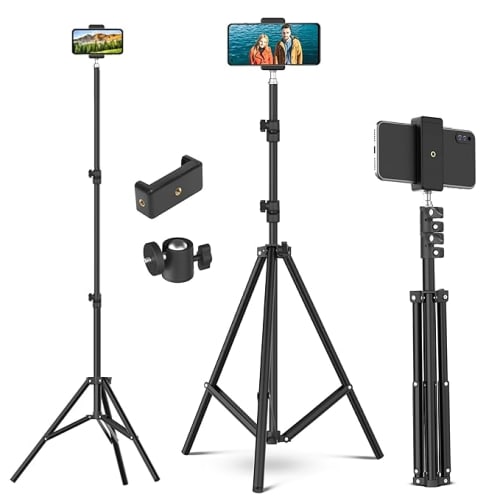 Tripod Stand for Mobile and Camera Adjustable with Two Side 360 Clip HolderPhoto/Video Shoot, Instagram Reels/YouTube Videos