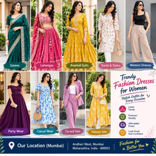 Trendy Fashion Dresses for Women | Stylish Ethnic Wear, Party Wear & Designer Ou
