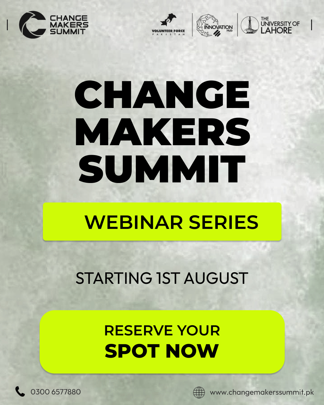 Change makers webinar series