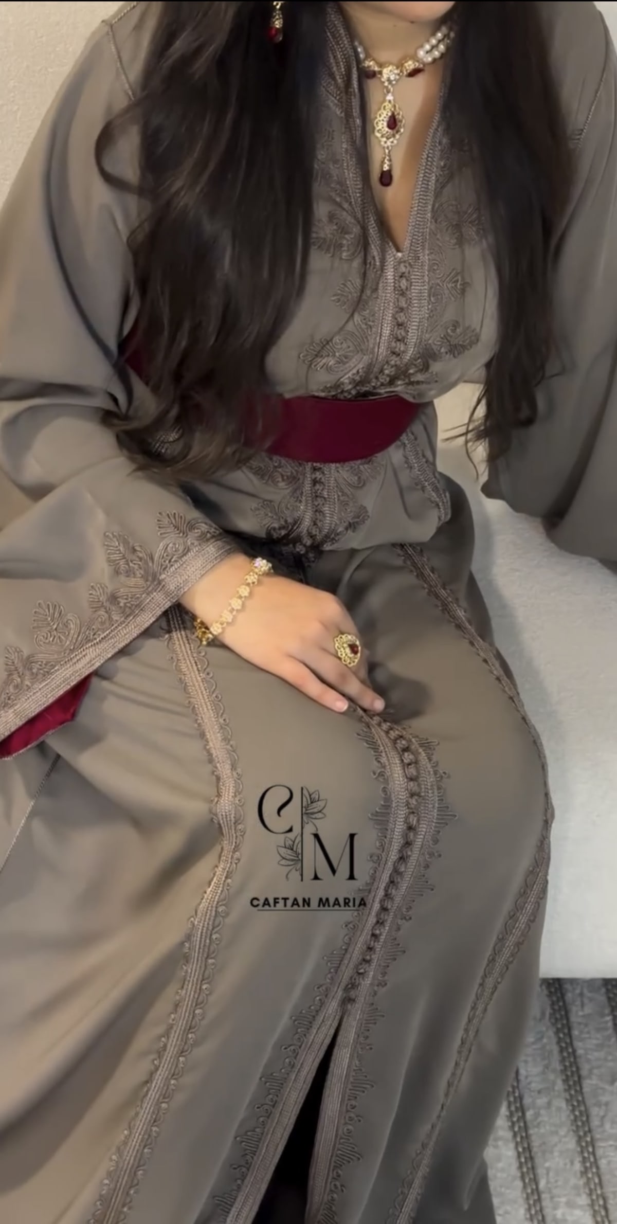 Caftan Rawia - Beige foncé