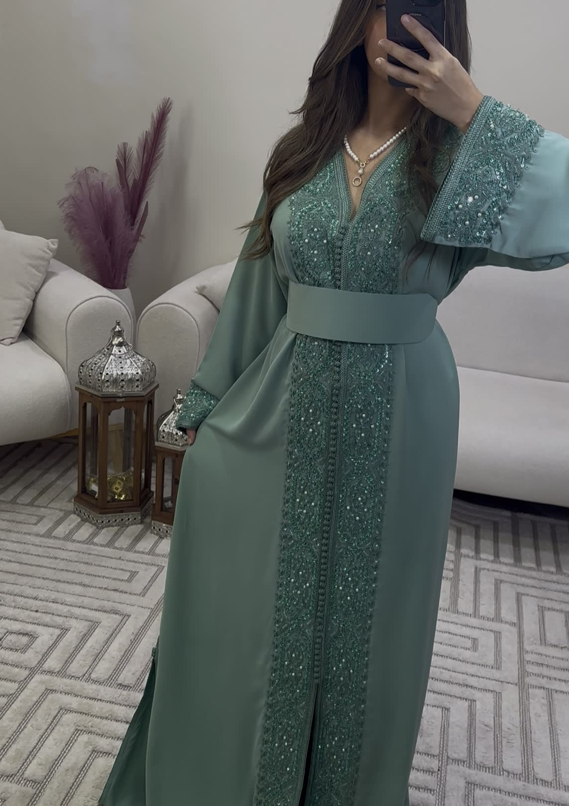 Caftan Ines - Vert