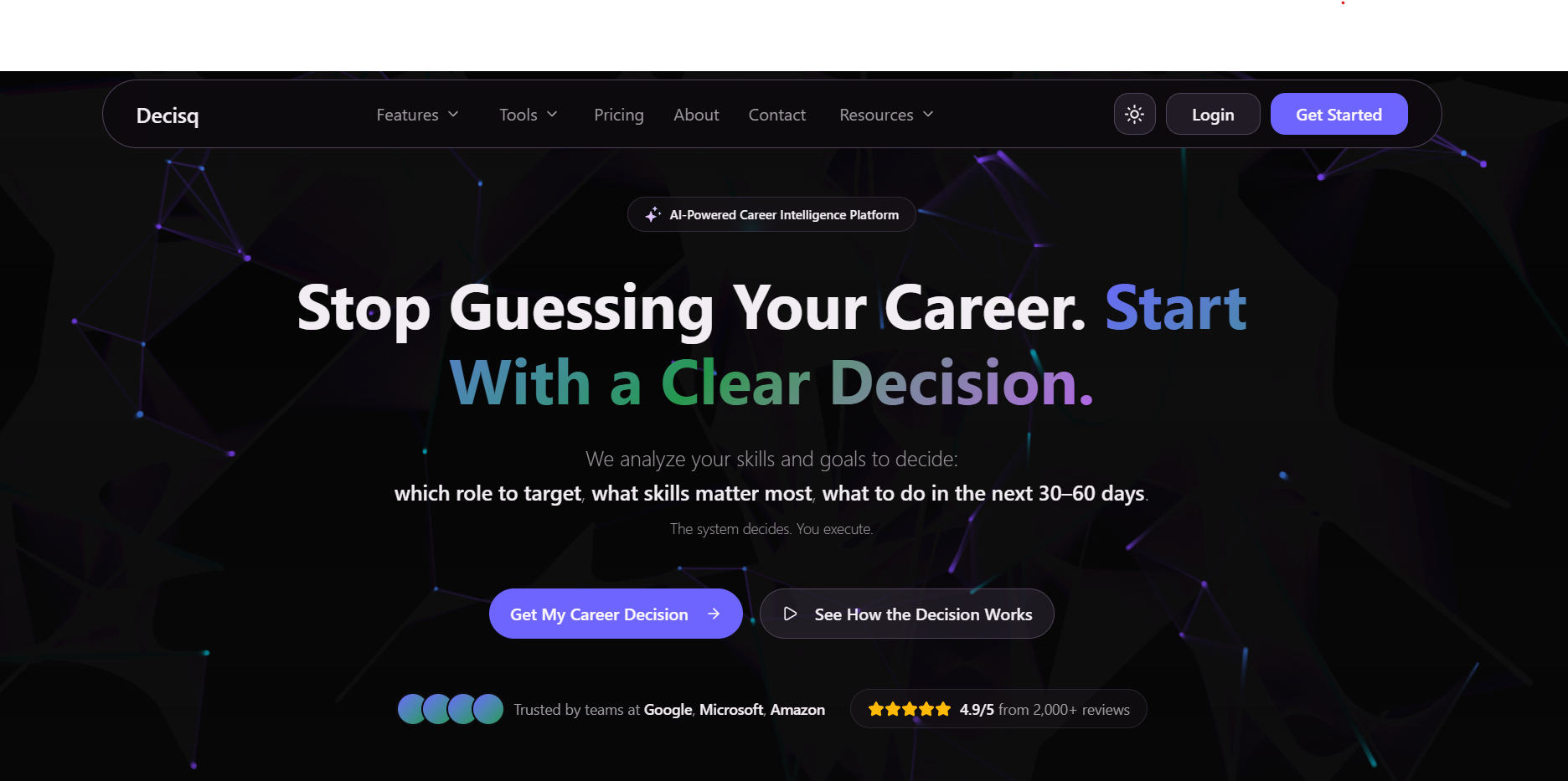 Decisq - AI Career Decision Intelligence Platform