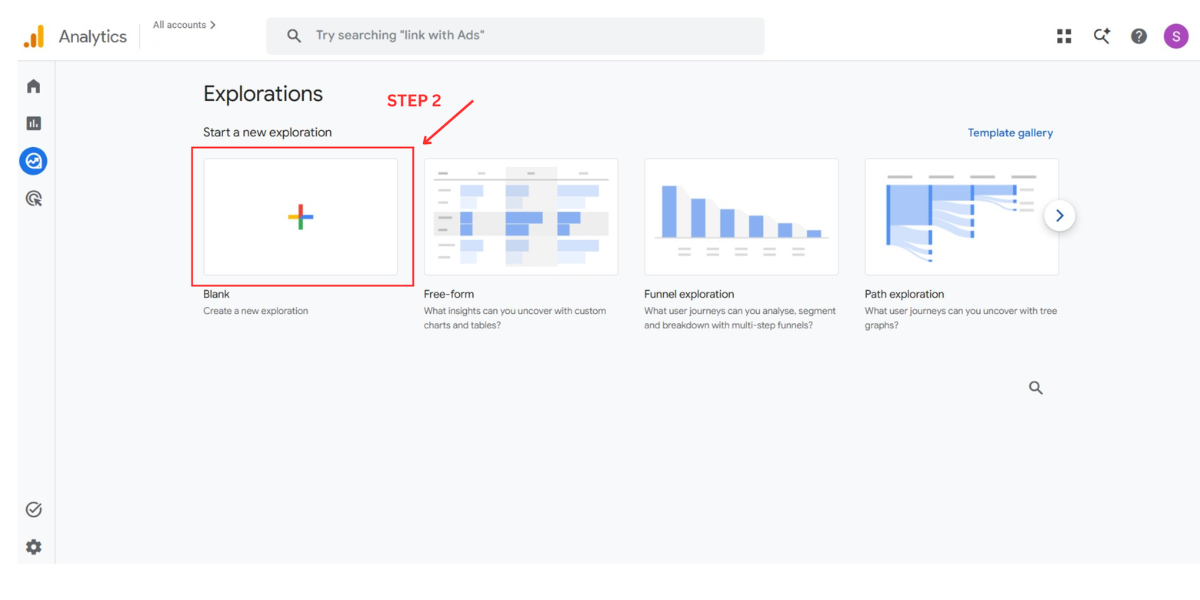 GA4 Method 3 Step 2: import dimensions Session source/medium Landing page query string and Device category into the exploration