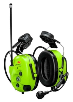 Øreklokke 3M™ Peltor™ WS Lite com III HiVis PMR 446 hjelmmontasje