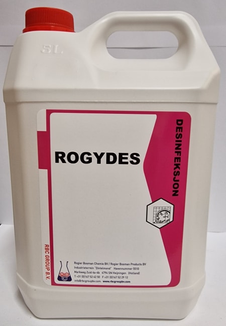 Rogydes Mild alkalisk dagligrengjøring/desinf. 5 liter
