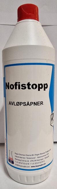 Nofistopp Alkalisk avløpsåpner (kaliumhydroksid) 1 liter