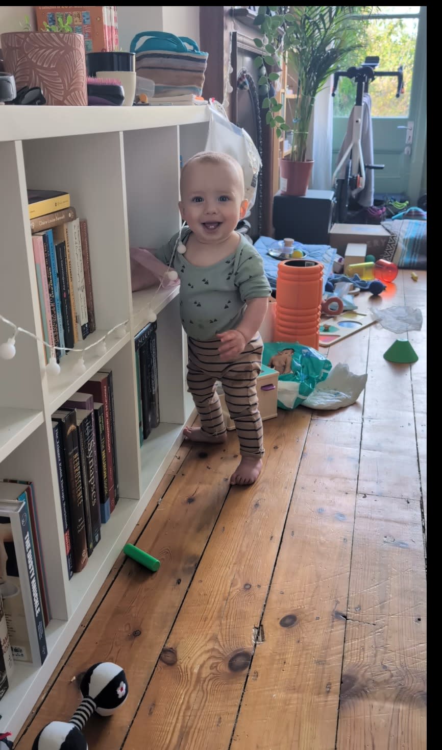 He's obsessed with all the books!