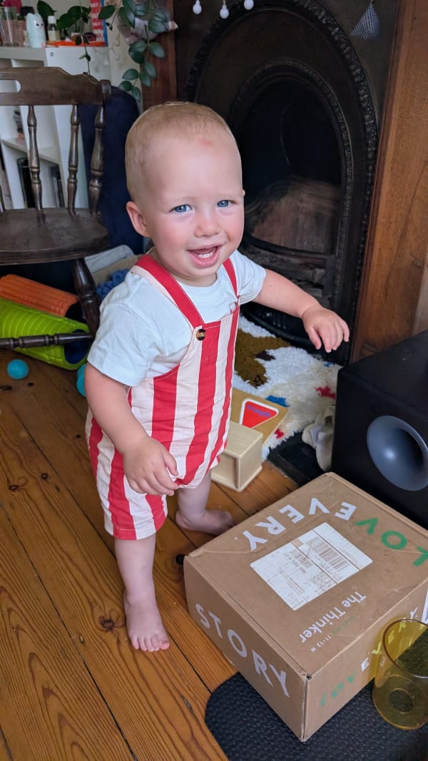 Happy in overalls!