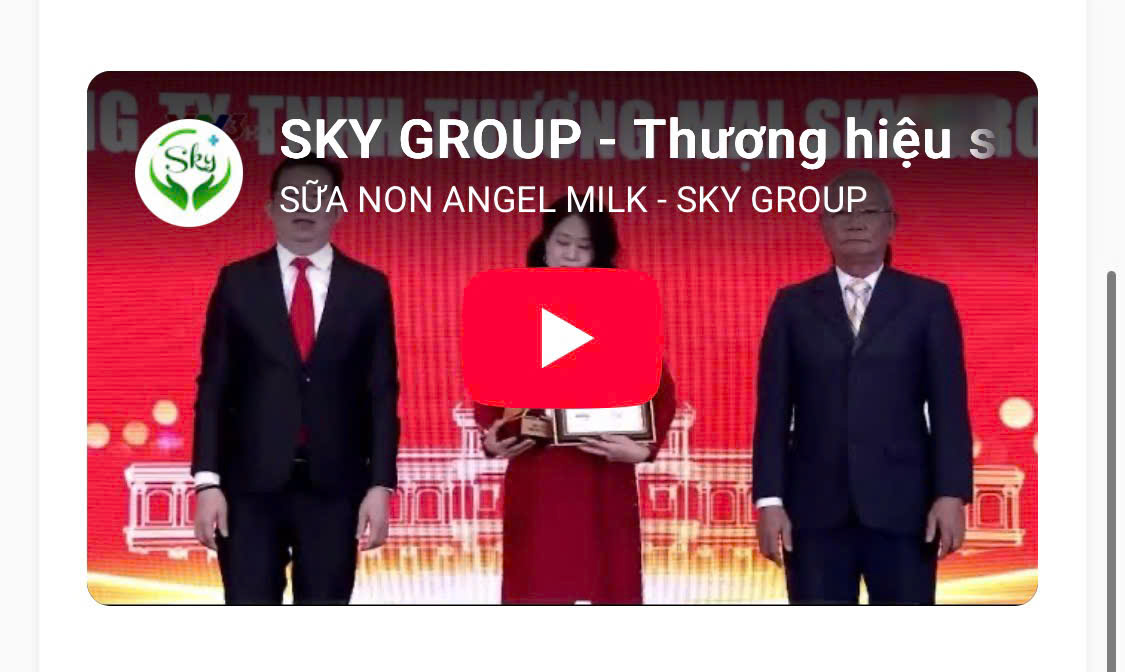 SKY GROUP - Thương hiệu sữa dinh dưỡng trên VTV3HD