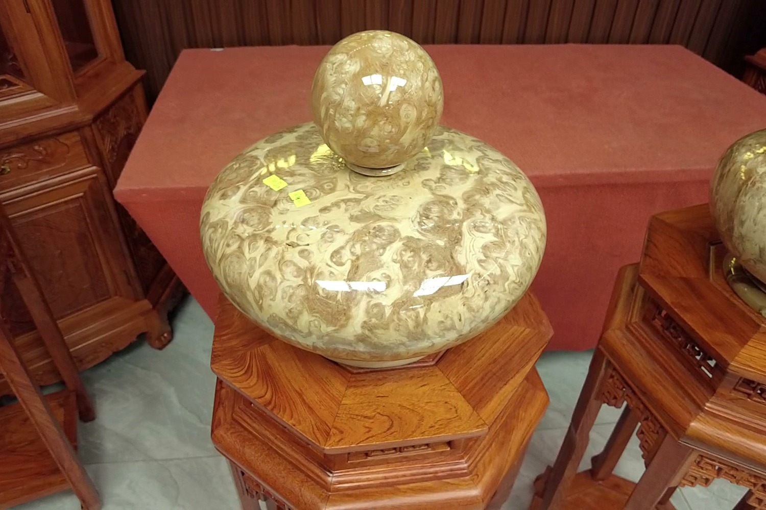 Bình Phú Quý Gỗ Nu Vân Mây – Hũ Tài Lộc Phong Thủy – Văn Sáu Đồ Gỗ
