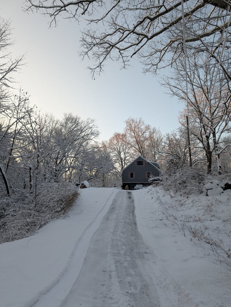 Driveway in winter