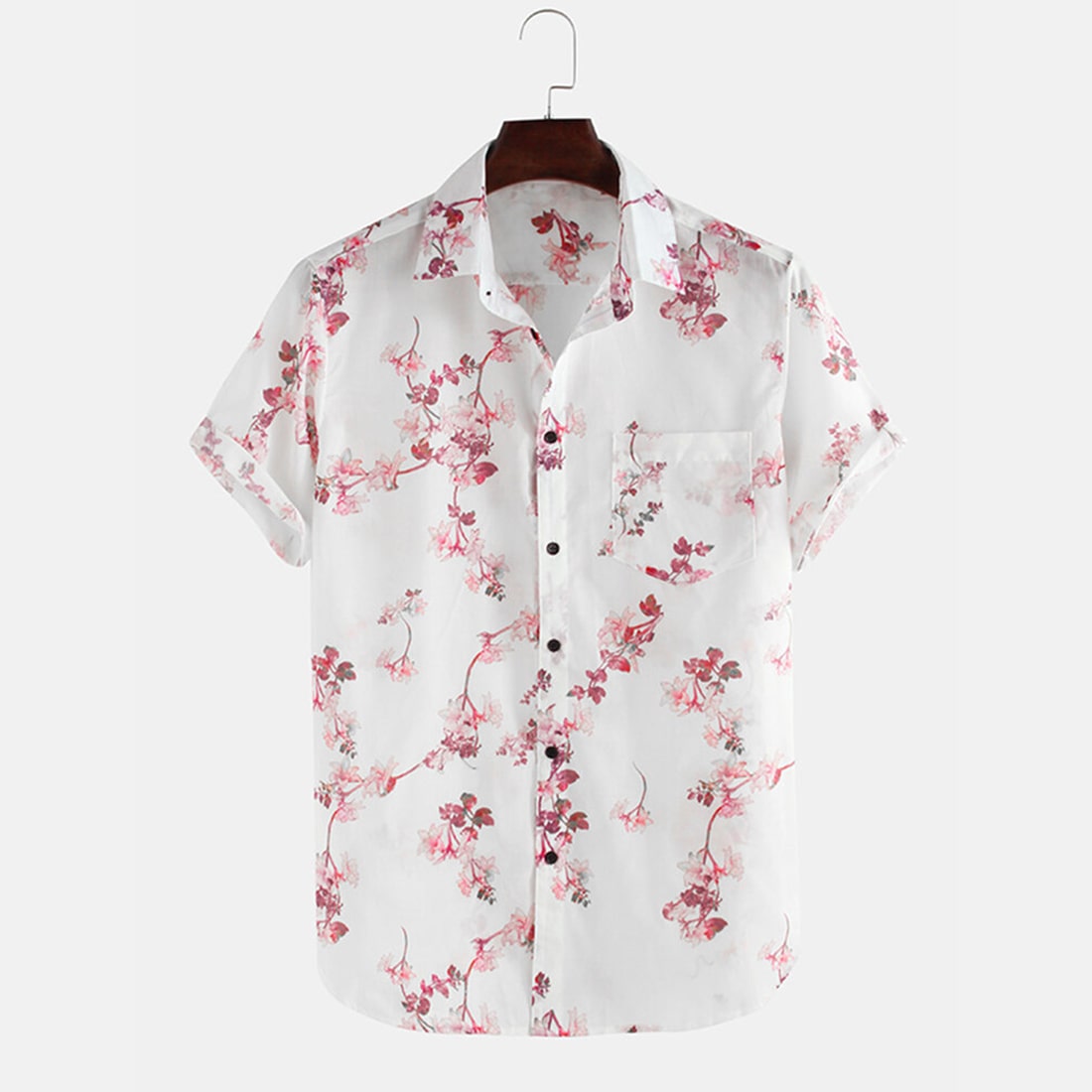 Luca Shirt - Red Flowers