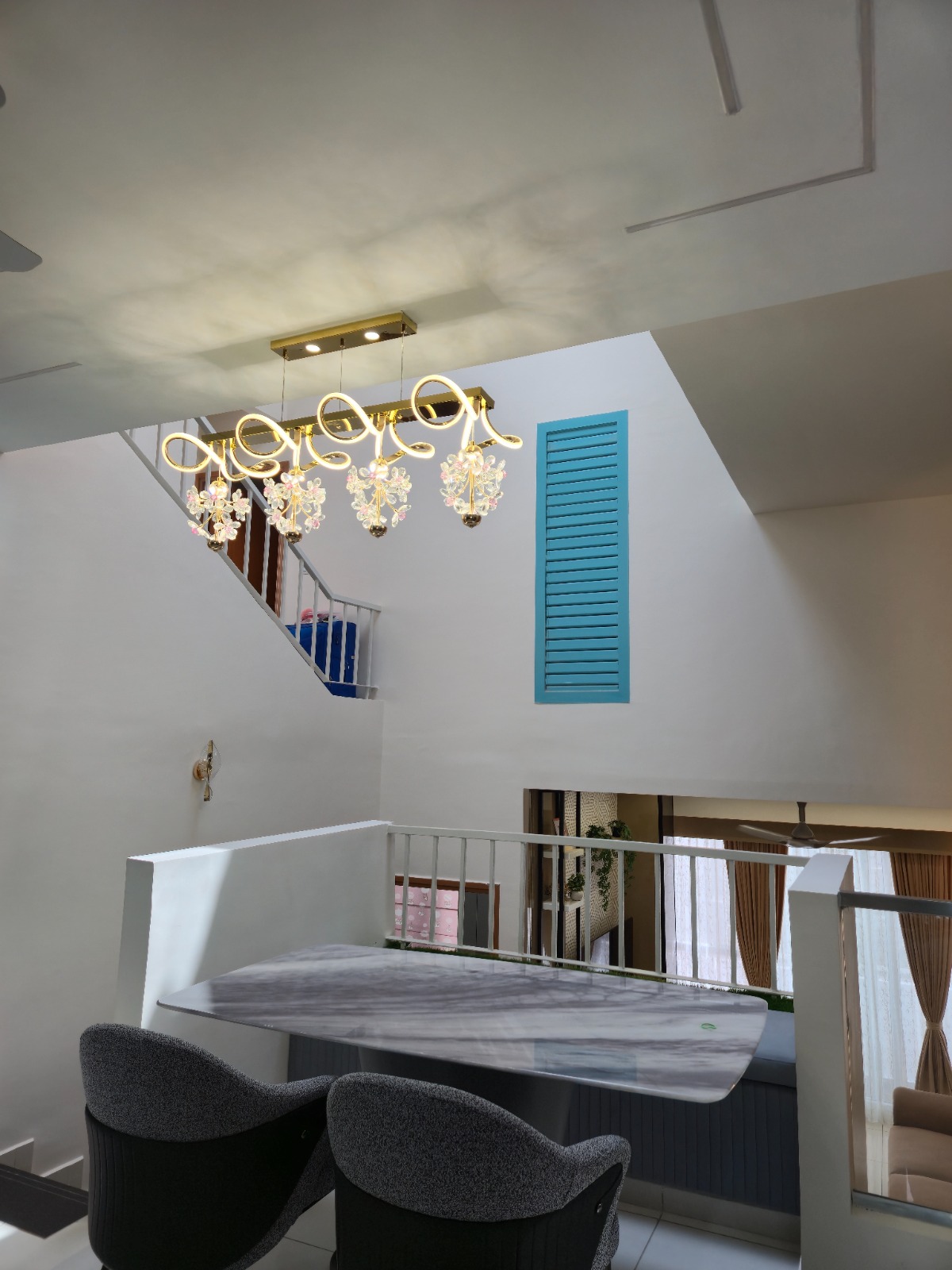 Overhead Ribbed Glass Canopy