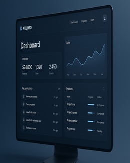 moder dashboard design für google unde gäschefte Kulimo